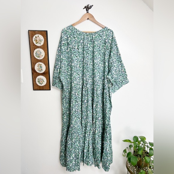 Ellos Floral Tiered Cotton Midi Dress size 3X - Picture 7 of 8